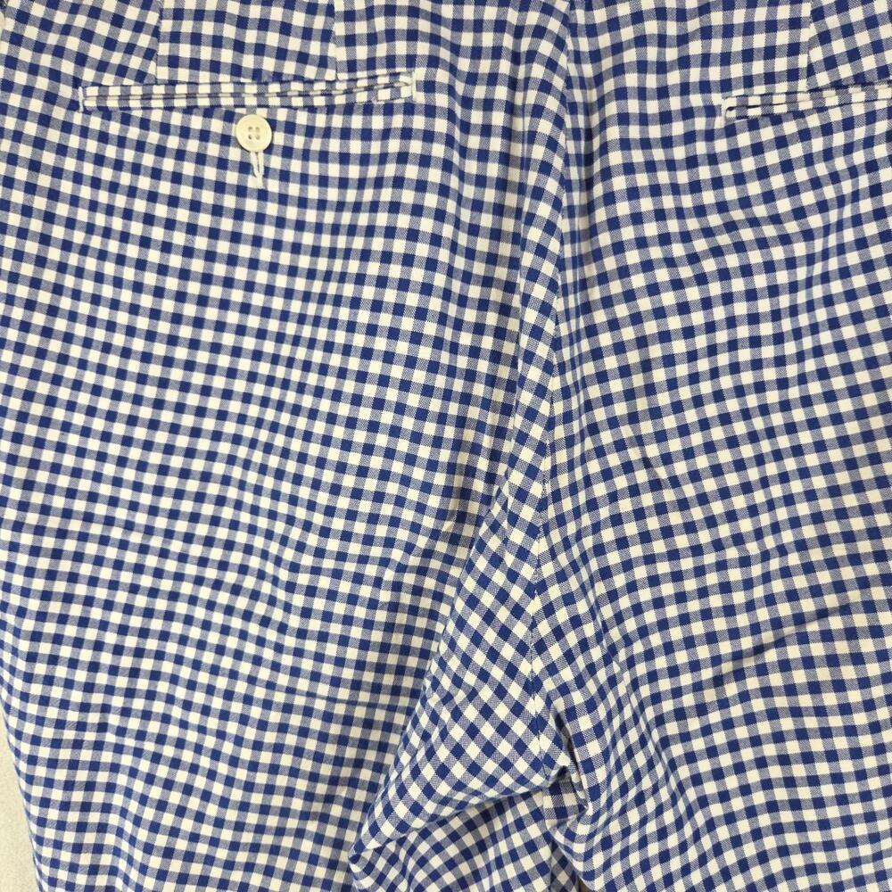 Polo Golf Blue & White Gingham Mens Fairway Shorts Sz 34 Preppy Plaid Gingham - Picture 7 of 11